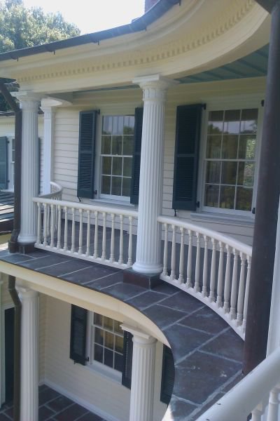 Curved Porches on the Carriage side