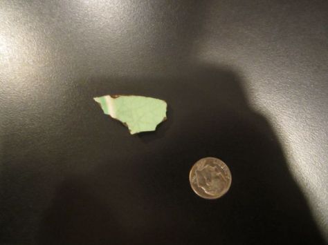 Green Plate Shard - Maybe pearlware - around late 1800s