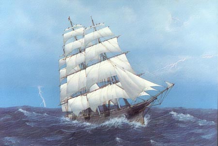 An American Tea Clipper at Sea